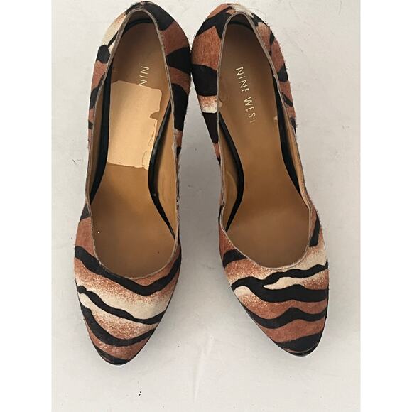 NWOT Nine West Women's Rocha Platform Pumps Natural Multi Animal Print Size 7.5 - Picture 2 of 8